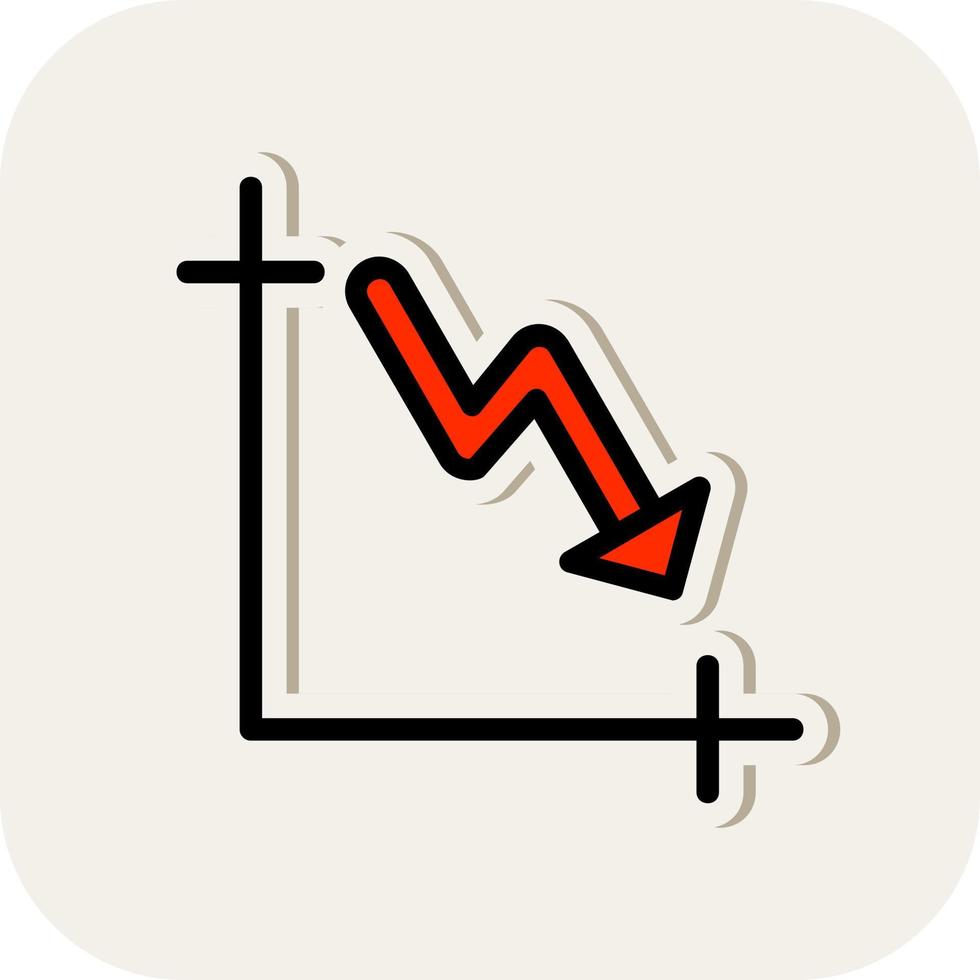 conception d'icône vectorielle tendance à la baisse vecteur