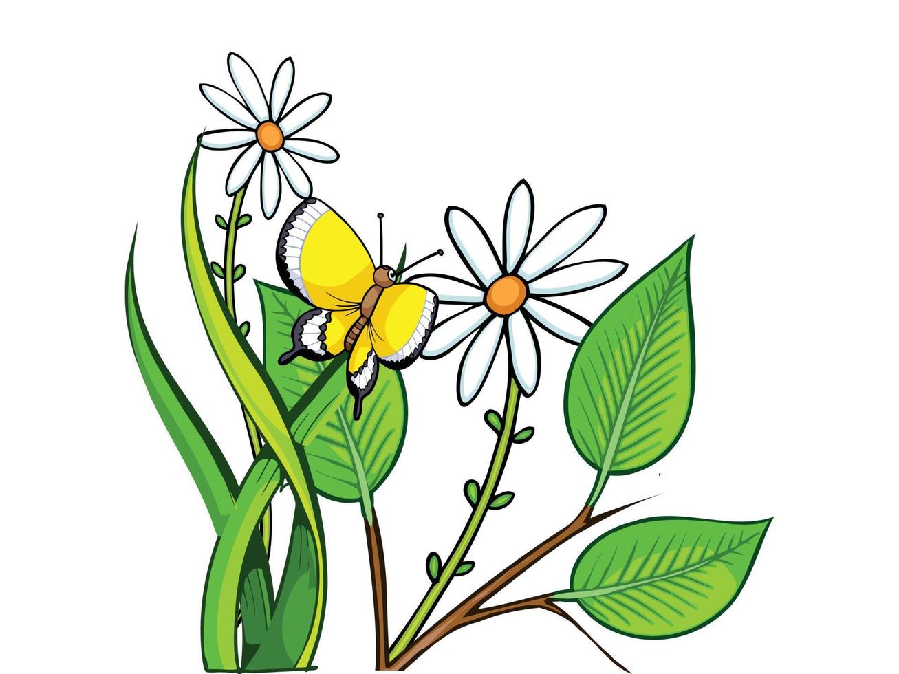 réaliste coloré magnifique fleur illustration vecteur