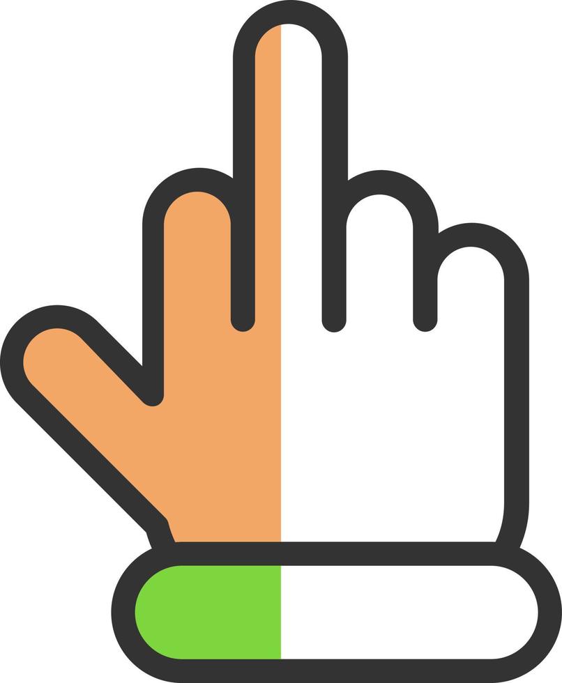 conception d'icône de vecteur de doigt du milieu de la main