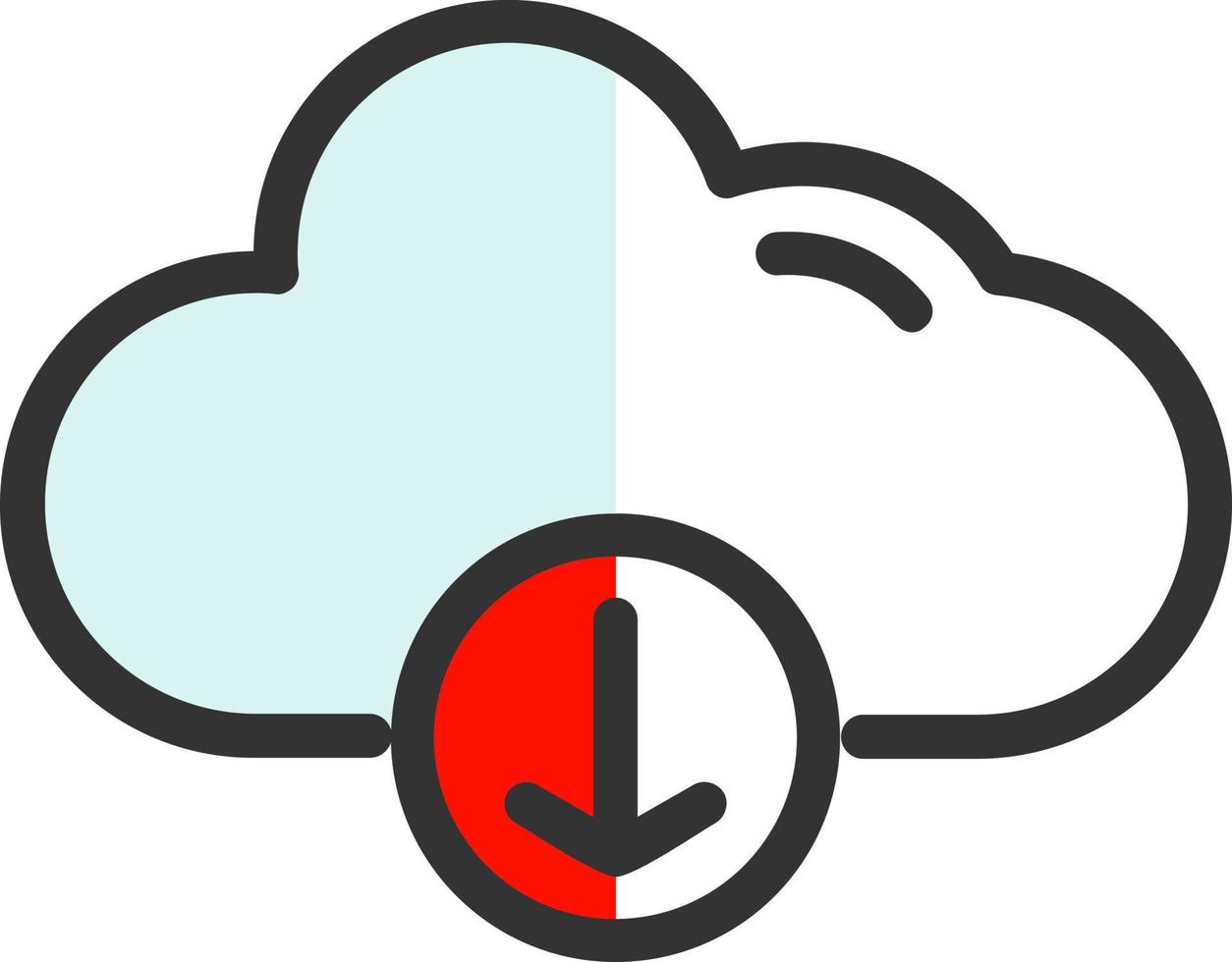 conception d'icône de vecteur de téléchargement de nuage alt