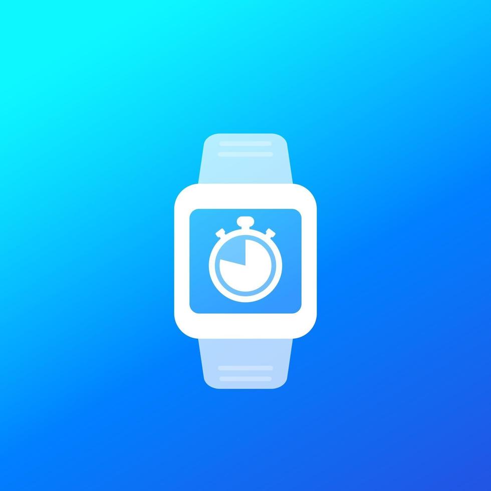 minuterie sur l'écran de smartwatch icon.eps vecteur