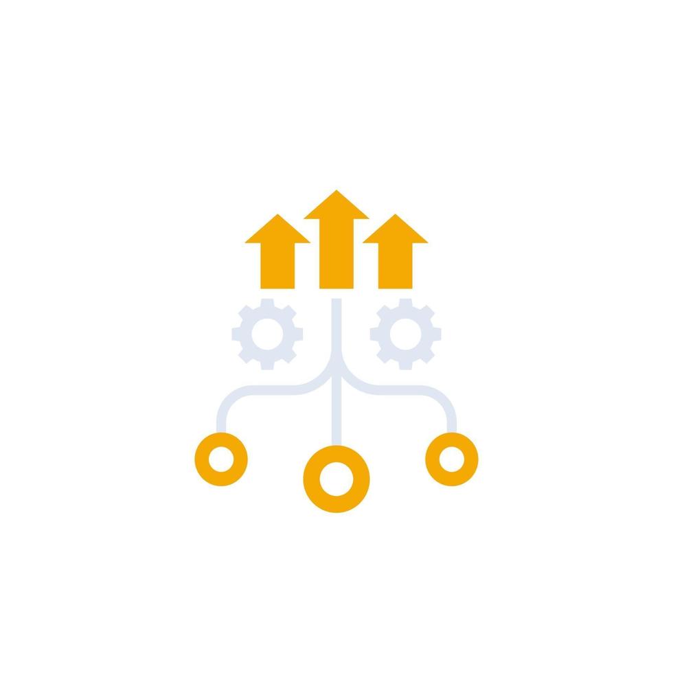 icône de vecteur de croissance et d'optimisation.eps