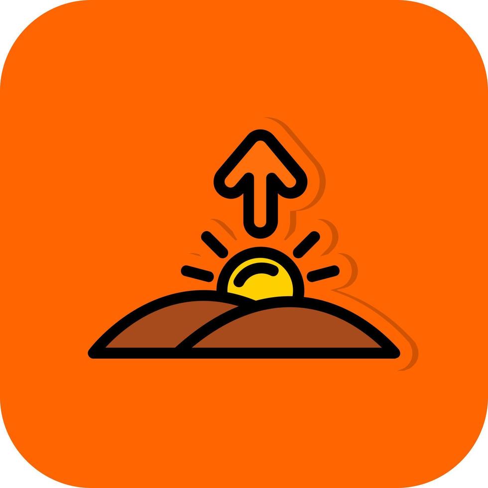 conception d'icône de vecteur de lever de soleil