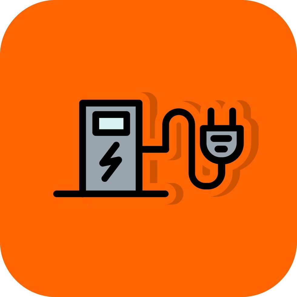 conception d'icône de vecteur de station de charge