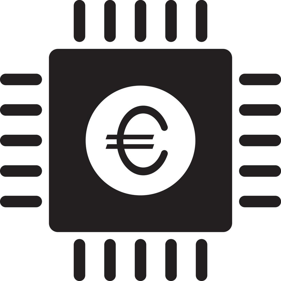 courtier, entreprise, ébrécher, euro, icône. pièce de monnaie avec dollar signe Facile icône sur blanc Contexte. vecteur illustration. - vecteur sur blanc Contexte