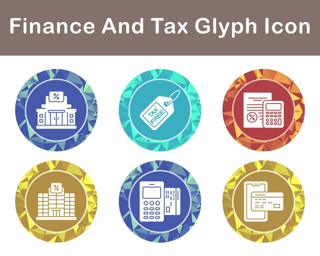 la finance et impôt vecteur icône ensemble