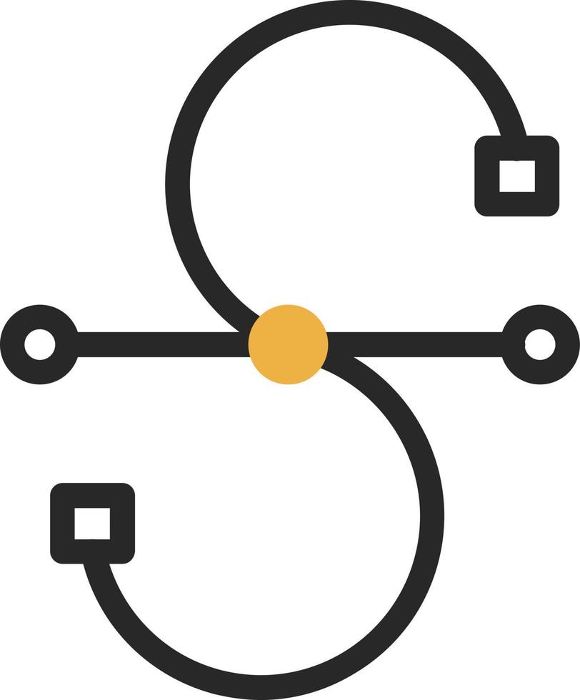 conception d'icône vectorielle courbe de Bézier vecteur