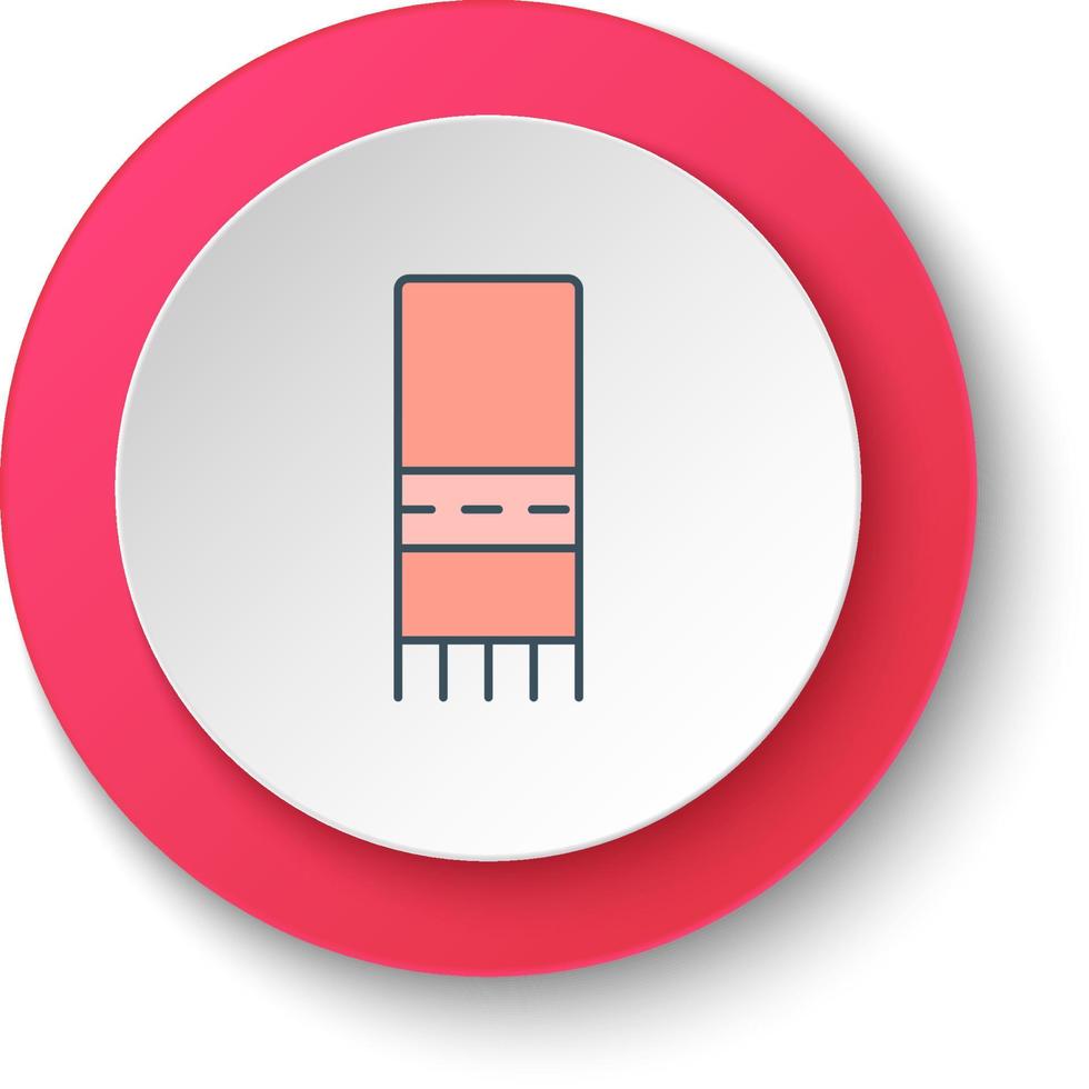 rond bouton pour la toile icône, mode accessoire châle. bouton bannière rond, badge interface pour application illustration sur blanc Contexte vecteur