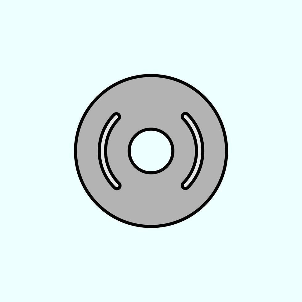 CD, disque, DVD Couleur vecteur icône, vecteur illustration sur foncé Contexte