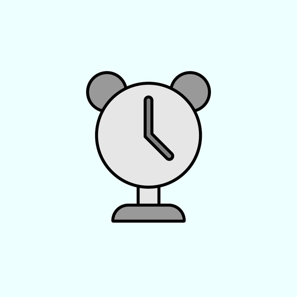 alarme, l'horloge Couleur vecteur icône, vecteur illustration sur foncé Contexte
