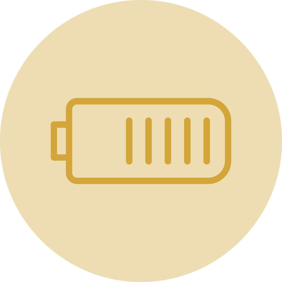 conception d'icône de vecteur de batterie trois quarts