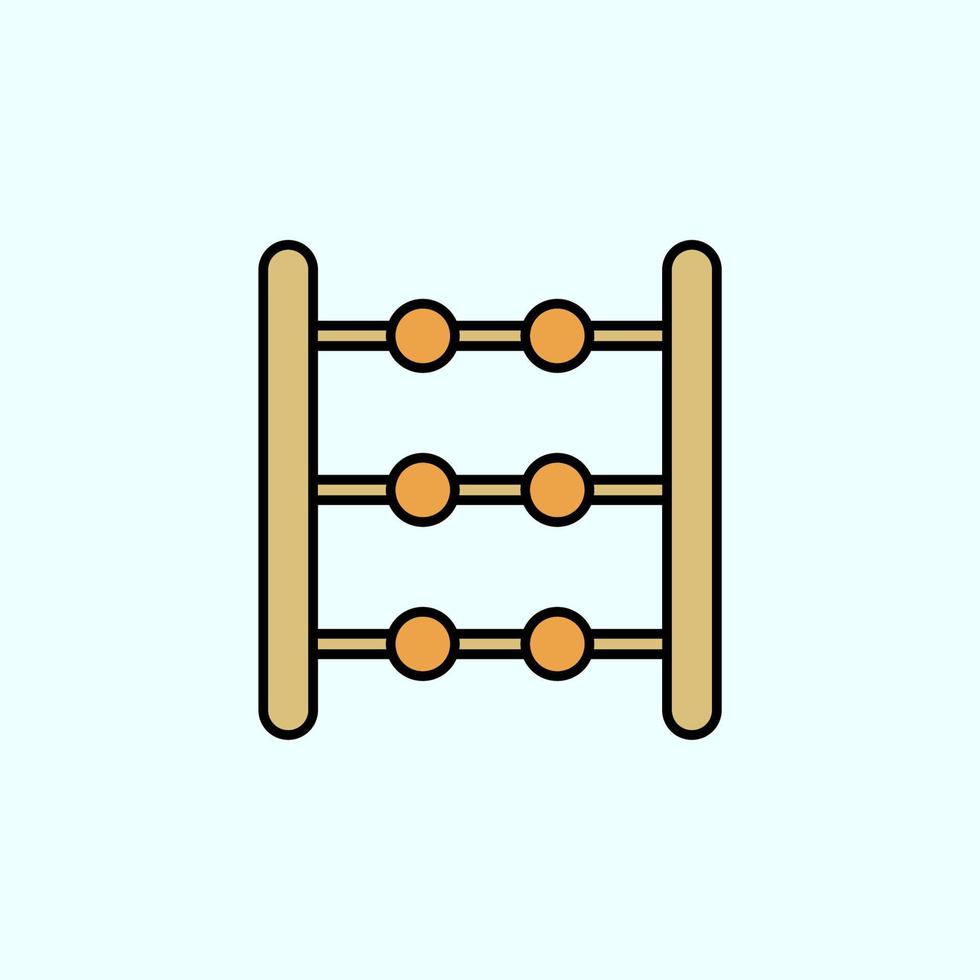 abaque, compte Couleur vecteur icône, vecteur illustration sur foncé Contexte