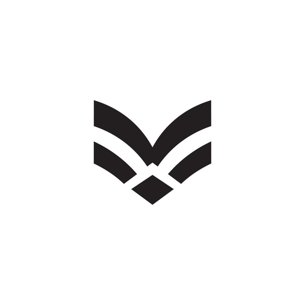 lettre mw monogramme logo conception minimal icône. vecteur