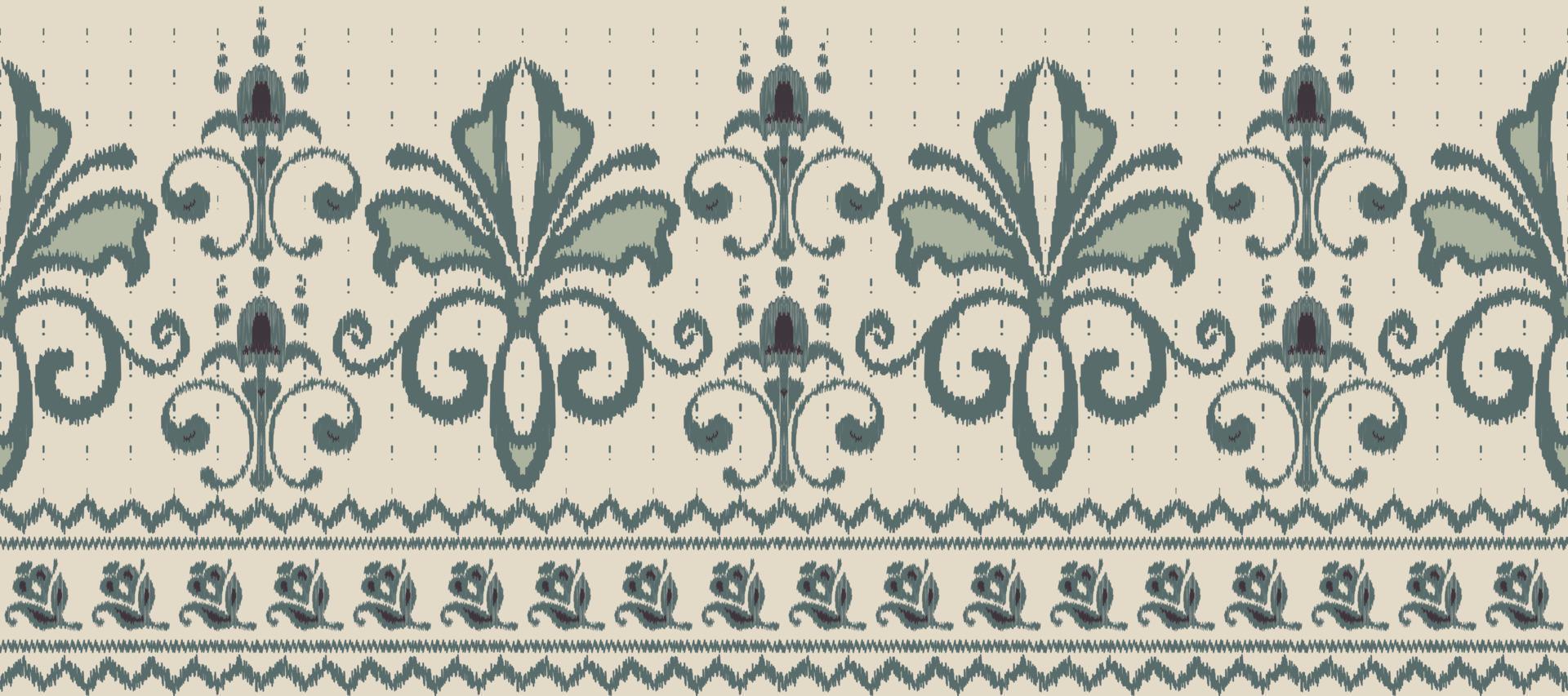 africain ikat floral paisley broderie Contexte. géométrique ethnique Oriental modèle traditionnel. ikat aztèque style abstrait vecteur illustration. conception pour impression texture, tissu, sari, sari, tapis.