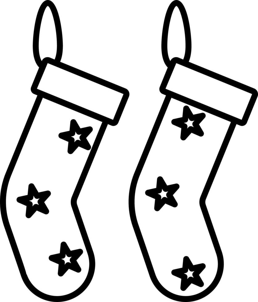 Noël chaussette icône dans Facile style sur une blanc Contexte vecteur icône