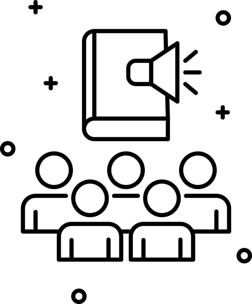 l'audio livre, en ligne connaissance, ligne vecteur icône sur transparent Contexte. contour l'audio livre, en ligne connaissance, ligne vecteur icône.