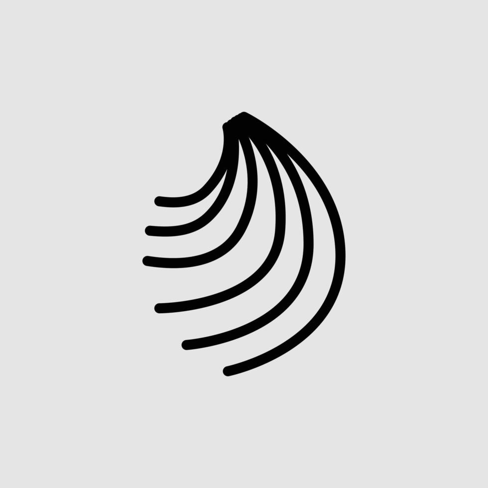 courbe lignes en forme de comme un ovale vecteur logo.