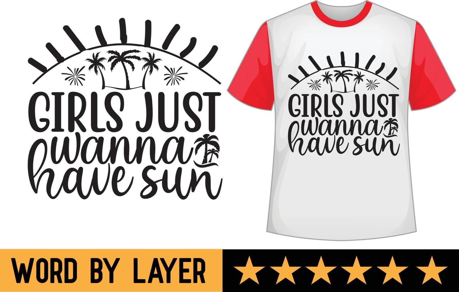 les filles juste veux avoir Soleil svg t chemise conception vecteur