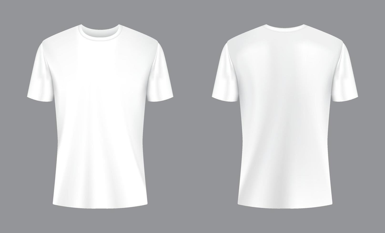 3d blanc T-shirt maquette vecteur