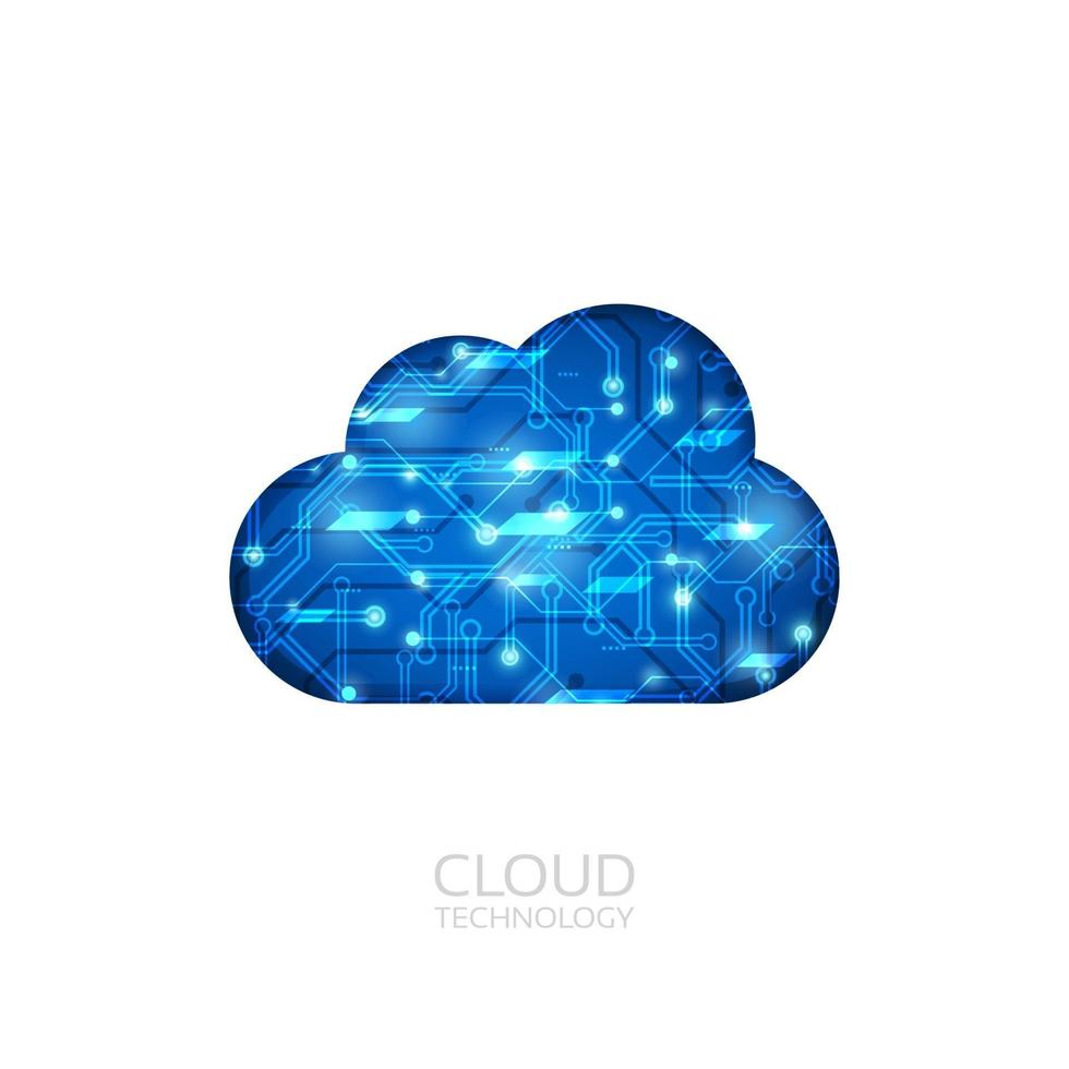 technologie numérique cloud vecteur