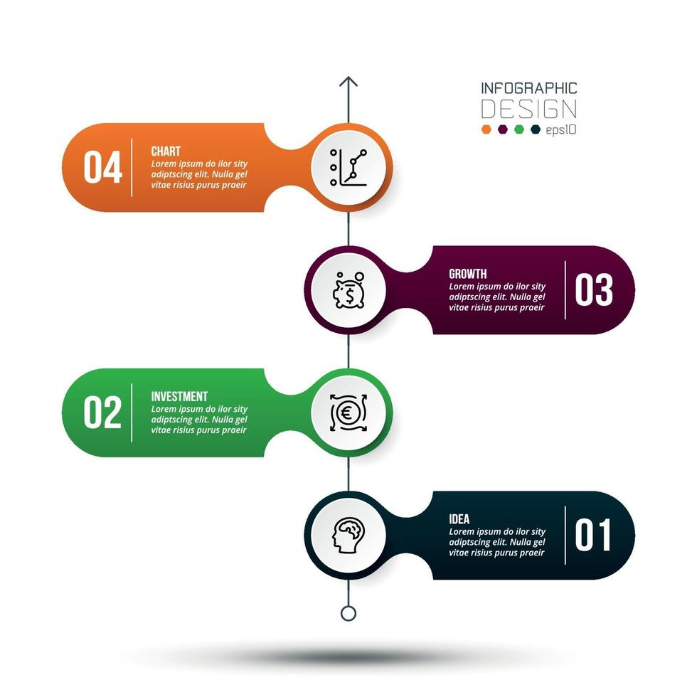 modèle d'infographie entreprise graphique chronologique. vecteur