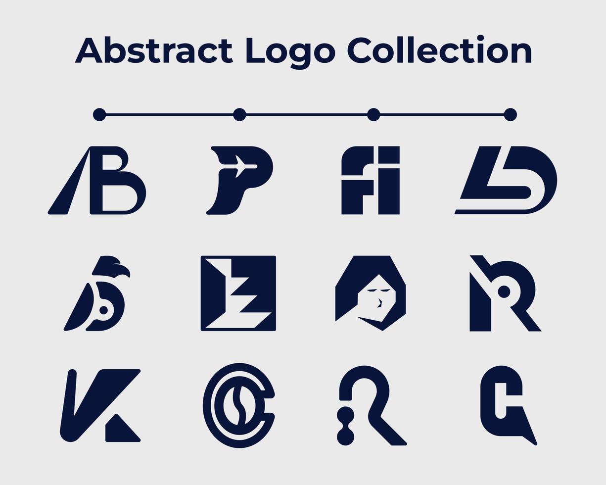 résumés logo collection vecteur