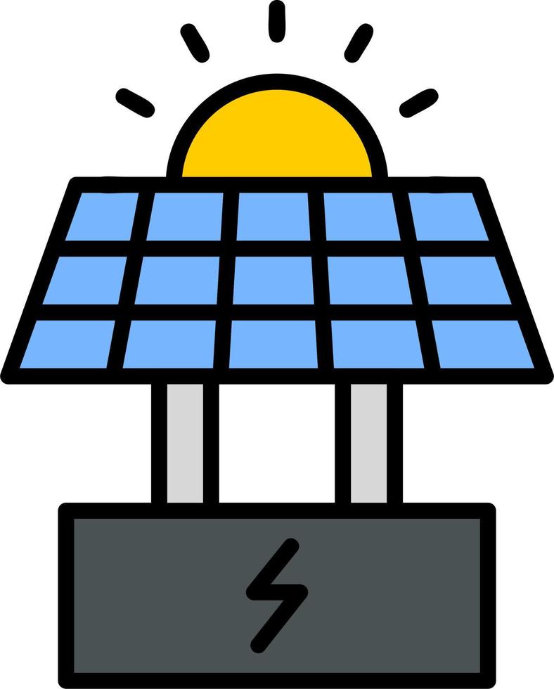 icône de vecteur de panneau solaire