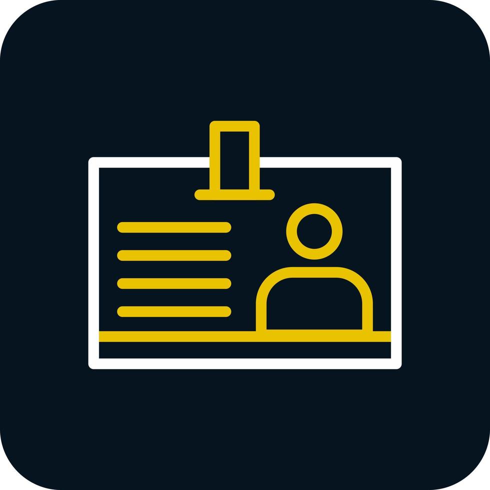 conception d'icône de vecteur de carte d'identité
