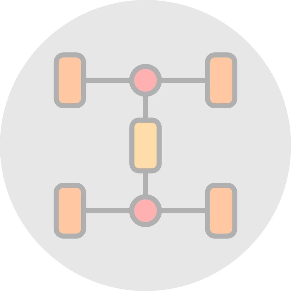 conception d'icône de vecteur de train de roulement