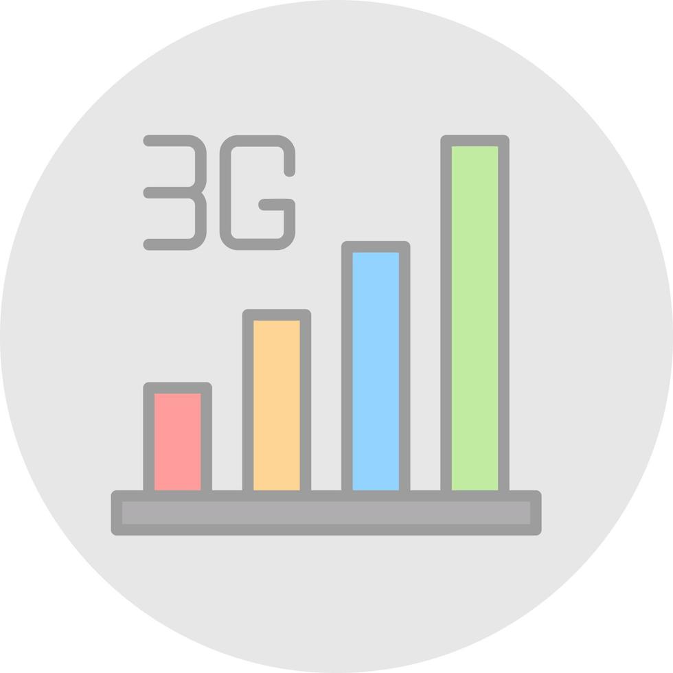 conception d'icône vectorielle 3g vecteur