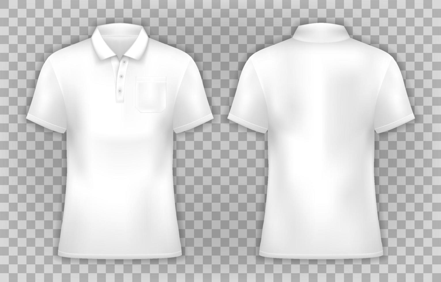 3d blanc polo chemise moquer en haut vecteur