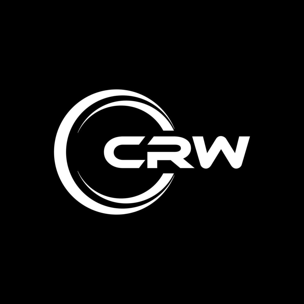 crw lettre logo conception dans illustration. vecteur logo, calligraphie dessins pour logo, affiche, invitation, etc.