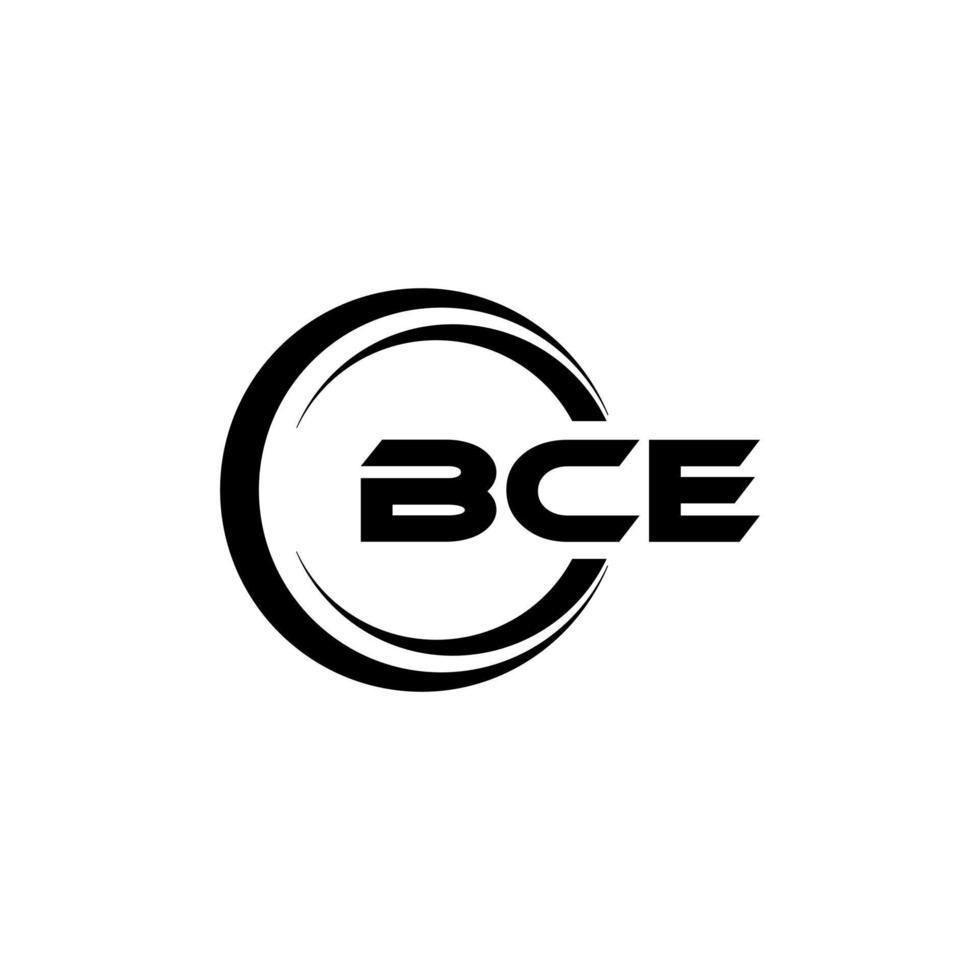 création de logo de lettre bce en illustration. logo vectoriel, dessins de calligraphie pour logo, affiche, invitation, etc. vecteur