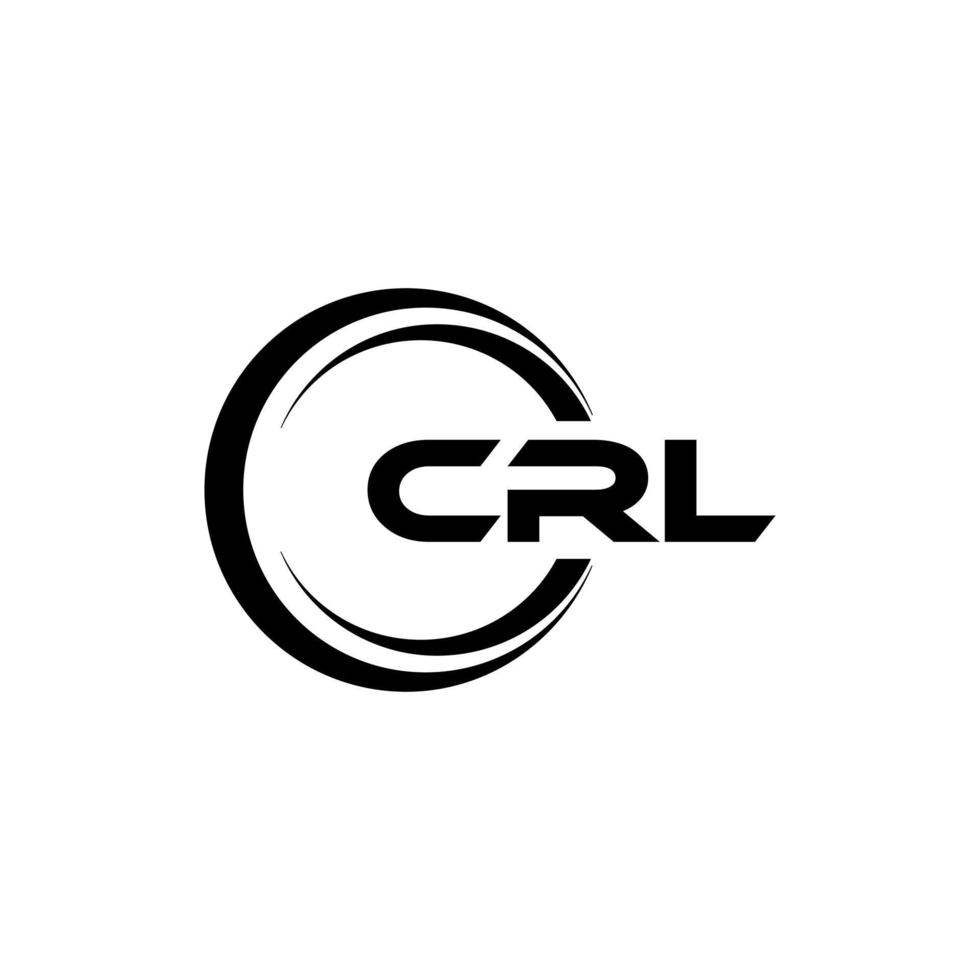 CRL lettre logo conception dans illustration. vecteur logo, calligraphie dessins pour logo, affiche, invitation, etc.