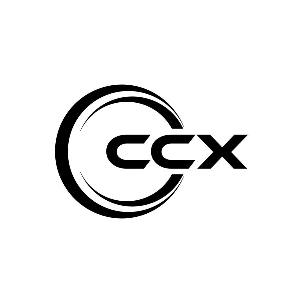 ccx lettre logo conception dans illustration. vecteur logo, calligraphie dessins pour logo, affiche, invitation, etc.