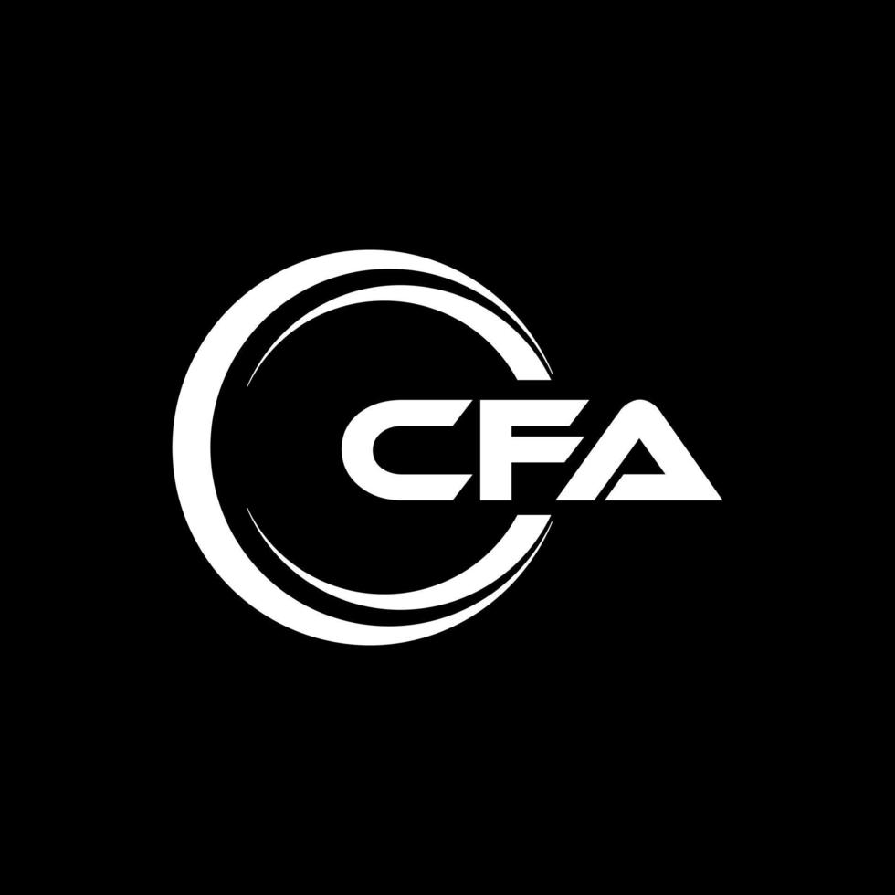 CFA lettre logo conception dans illustration. vecteur logo, calligraphie dessins pour logo, affiche, invitation, etc.