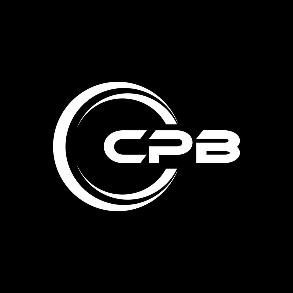 cpb lettre logo conception dans illustration. vecteur logo, calligraphie dessins pour logo, affiche, invitation, etc.