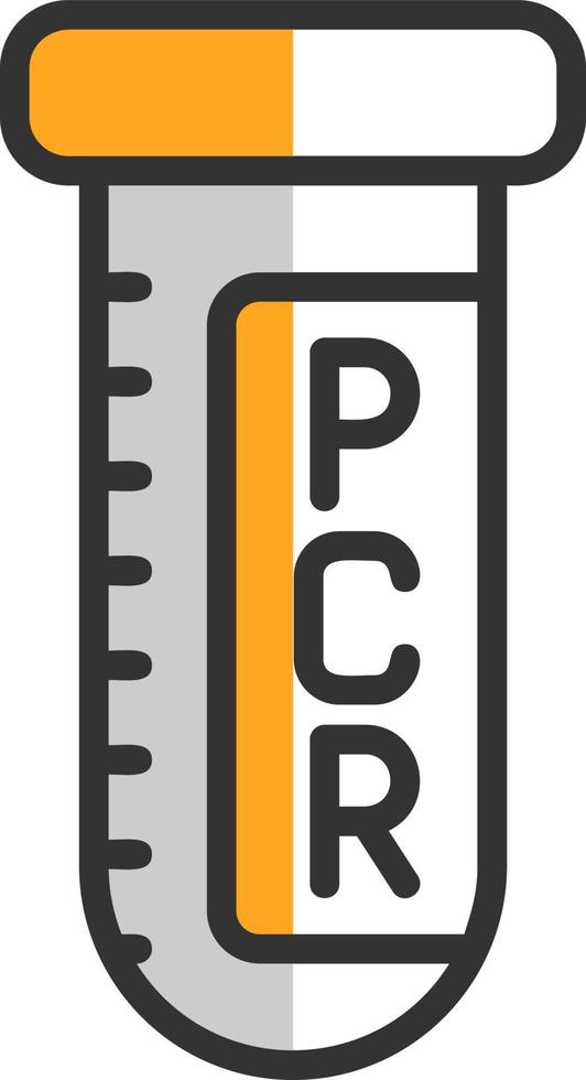 conception d'icône de vecteur de test pcr