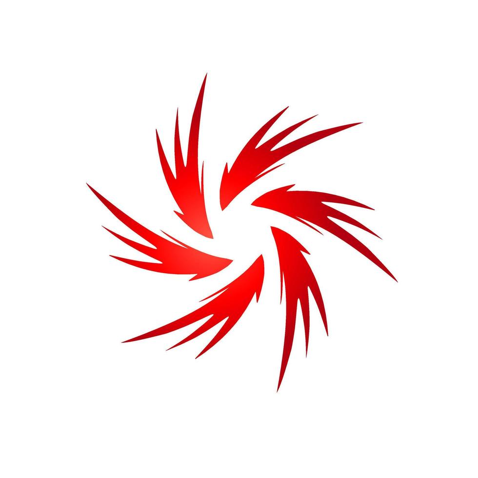 vecteur symbole spirale rouge Couleur