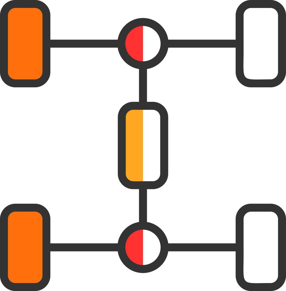 conception d'icône de vecteur de train de roulement