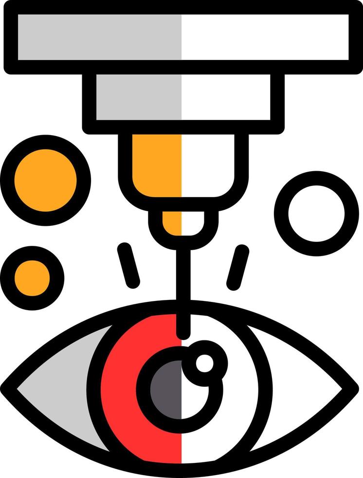 conception d'icône vectorielle de chirurgie au laser vecteur