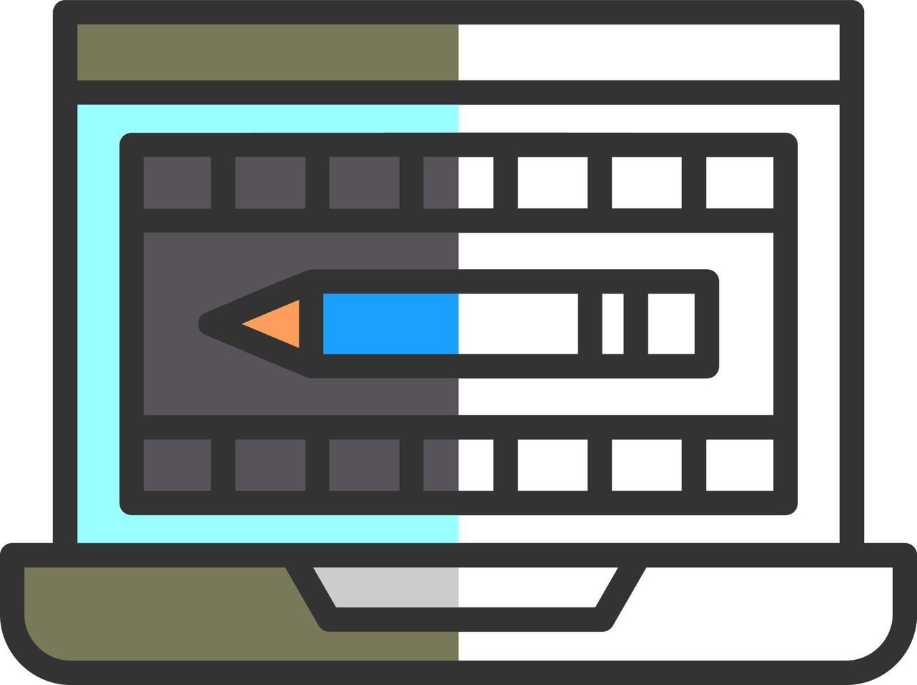 conception d'icônes vectorielles de montage vidéo vecteur