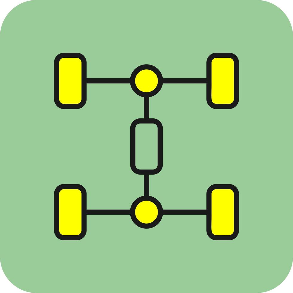 conception d'icône de vecteur de train de roulement