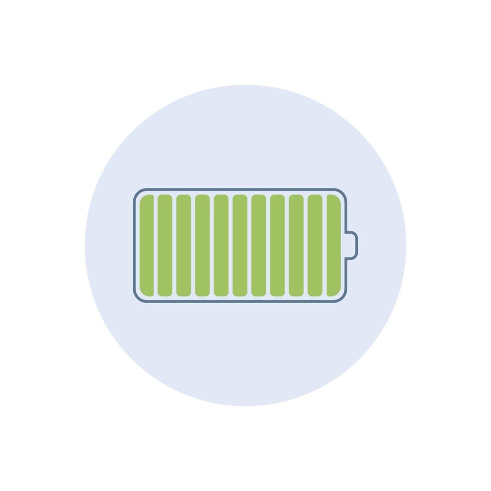 illustration vectorielle de batterie entièrement icône design vecteur