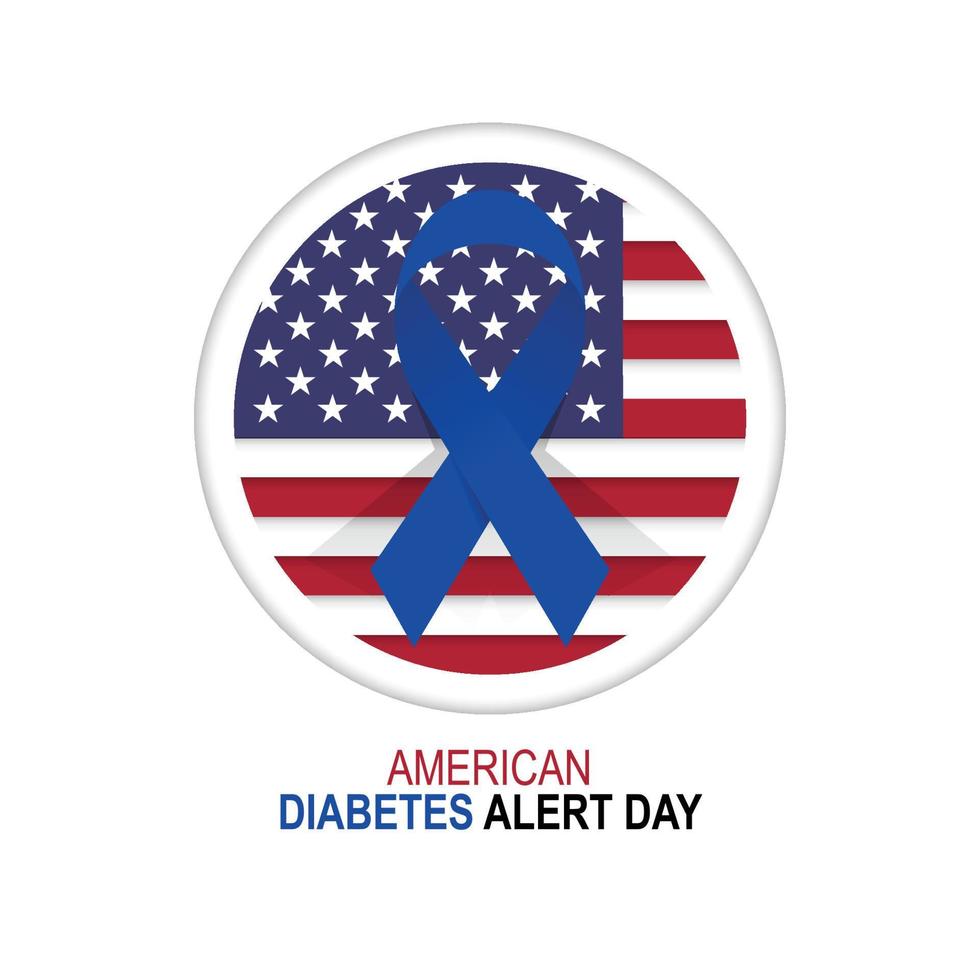 américain Diabète alerte journée Contexte. vecteur