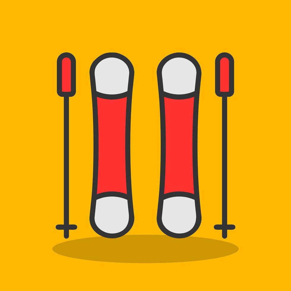 conception d'icônes vectorielles de ski vecteur