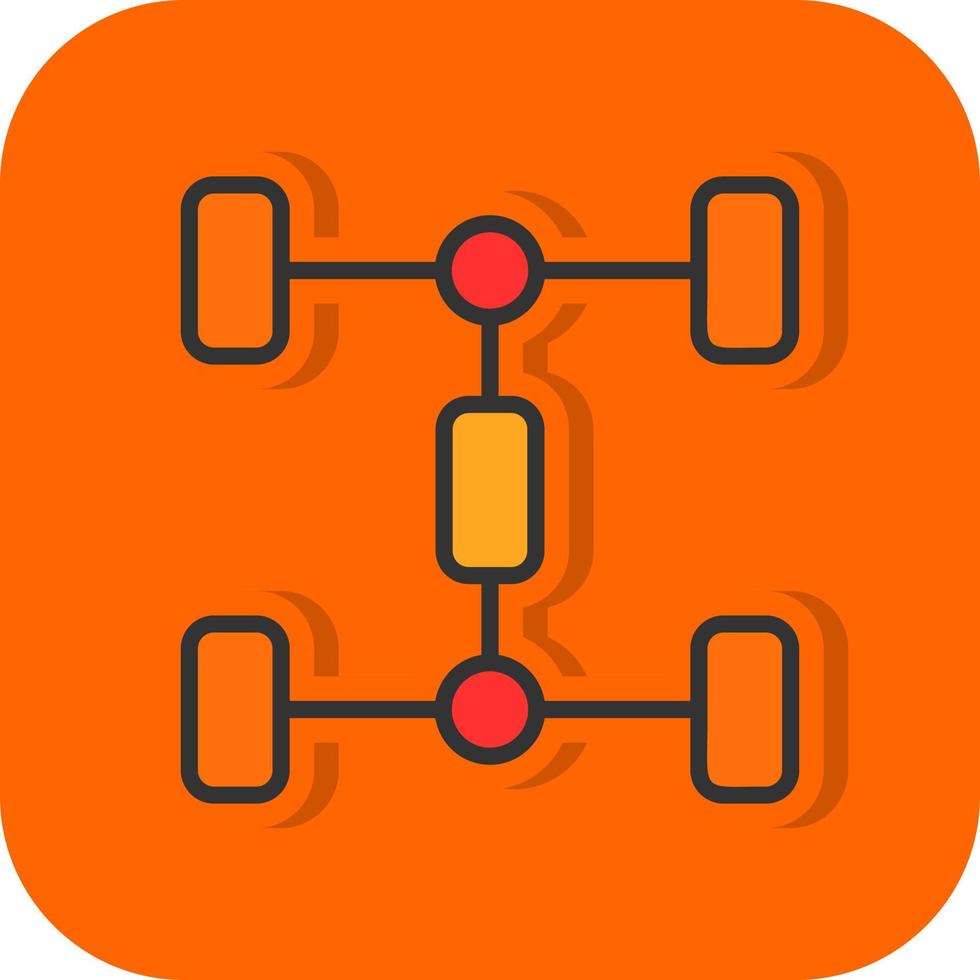 conception d'icône de vecteur de train de roulement