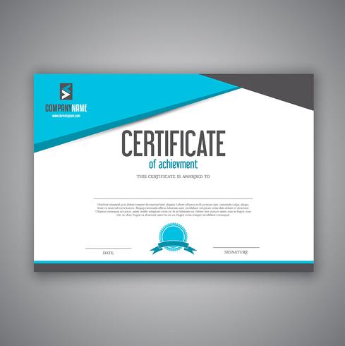 Certificat de conception vecteur