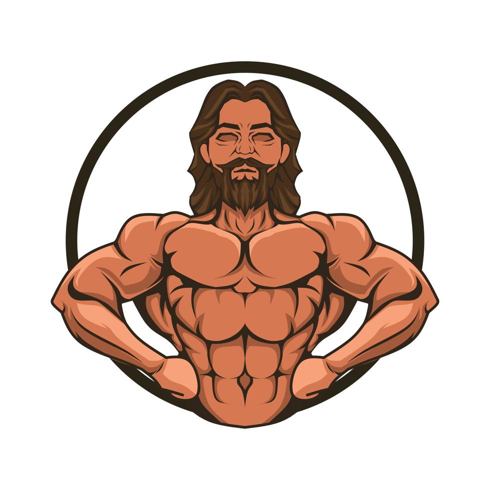 bodybuilder logo ou symboles vecteur illustration