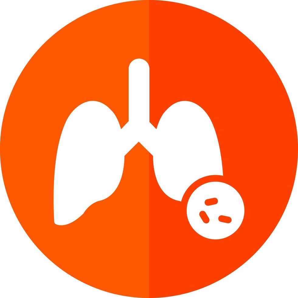 conception d'icône de vecteur de virus de poumons